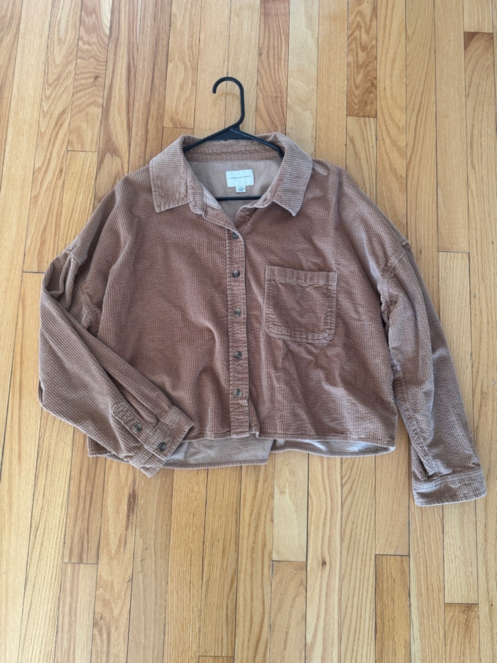 American Eagle Outfitters Corduroy Shacket in Warm Tan - Size Large